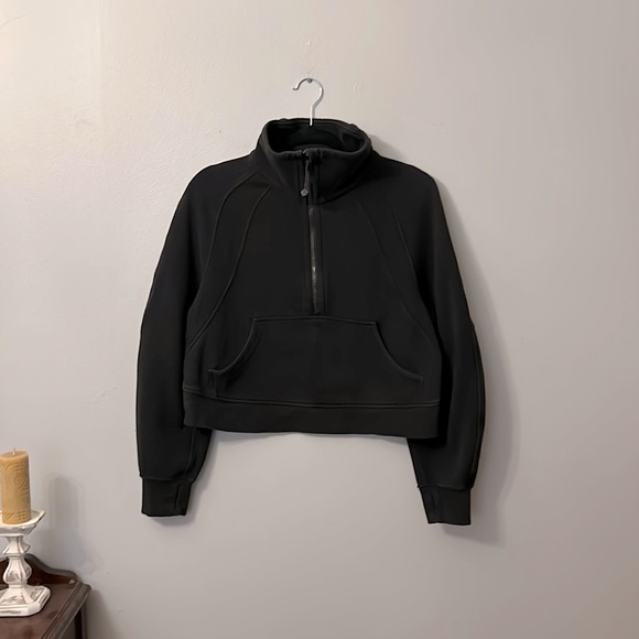 lululemon athletica Tops - Lululemon Scuba Oversized Funnel Neck Half Zip Sweatshirt Black XS / S